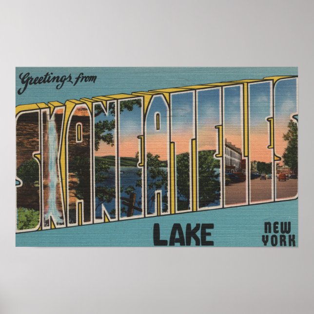 Póster Lago Skaneateles, Nova Iorque - Cenas Grandes (Frente)