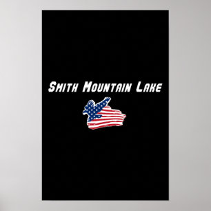Poster Lago Smith Mountain Virgínia Águia Patriótica