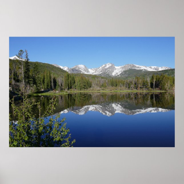 Poster Lago Sprague I no Parque Nacional das Montanhas Ro (Frente)