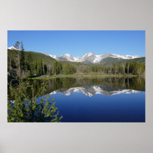 Poster Lago Sprague no parque nacional de montanha