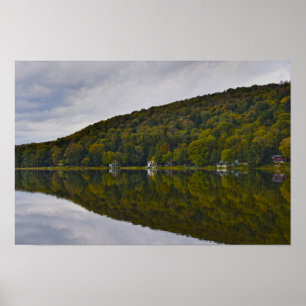 Poster Lago Starlight, Pensilvânia, Reflexos de Outono