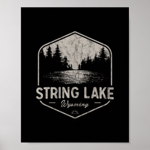 Poster Lago String Wyoming Exteriores Vintage