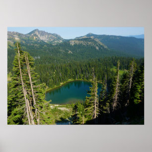 Poster Lago Sunrise, de Acima, no Monte Rainier Park