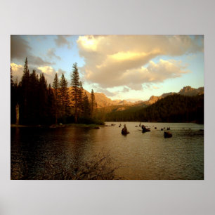 Poster Lago sunset
