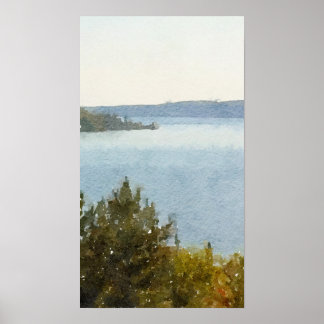 Poster Lago Superior BeauBonBellinda Abstrato Watercolor