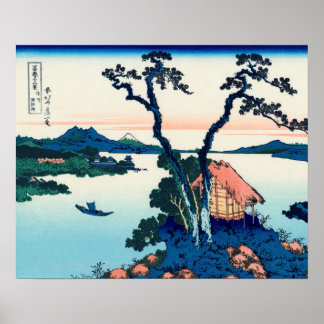Póster Lago Suwa na província de Shinano