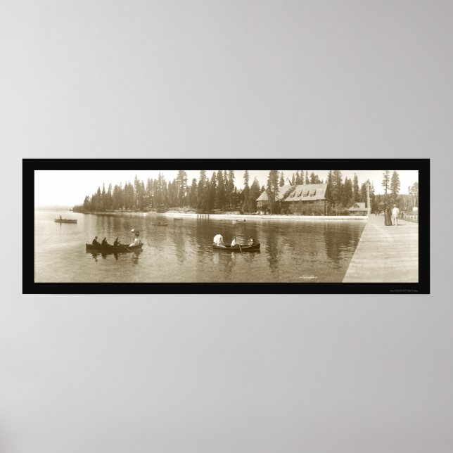 Poster Lago Tahoe, CA Foto 1908 (Frente)