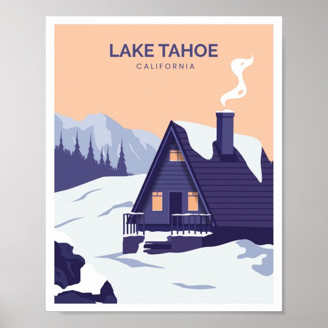 Poster Lago Tahoe Califórnia (Frente)