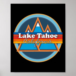 Poster Lago Tahoe Califórnia, Esqui, Snow Board, Férias
