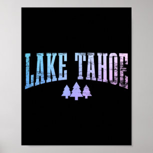 Poster Lago Tahoe Califórnia Nevada Árvores Natureza Orgu