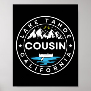 Poster Lago Tahoe Califórnia Viagem de Primo Férias Corre