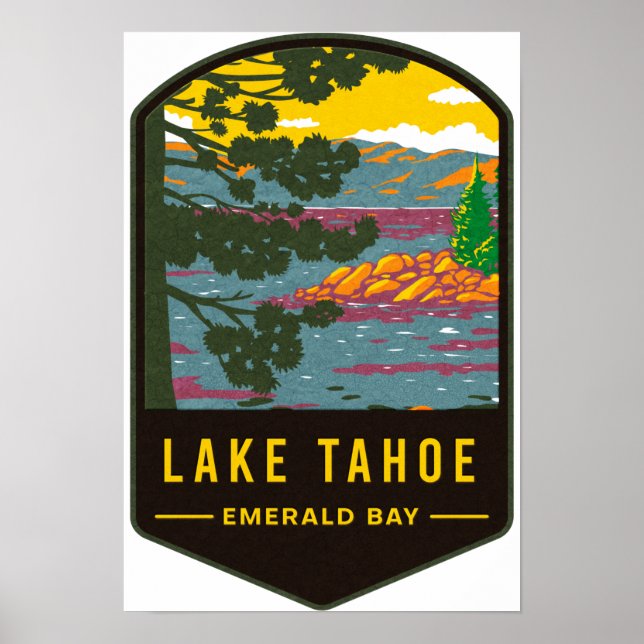 Poster Lago Tahoe Emerald Bay (Frente)