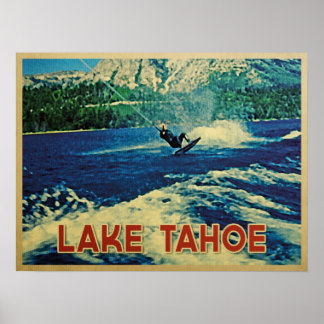 Póster Lago Tahoe Water Skier