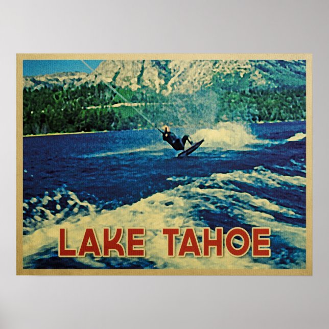 Póster Lago Tahoe Water Skier (Frente)