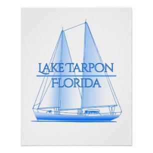 Póster Lago Tarpon Costeiro Navegador Náutico