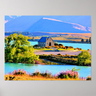 Poster Lago Tekapo, Nova Zelândia
