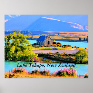Poster Lago Tekapo, Nova Zelândia