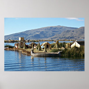 Poster Lago Titicaca, Ilha Flutuante