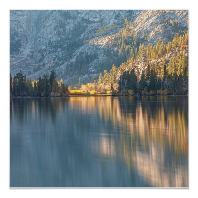 Póster Lago Tranquilo com Luz e Sombra (Frente)