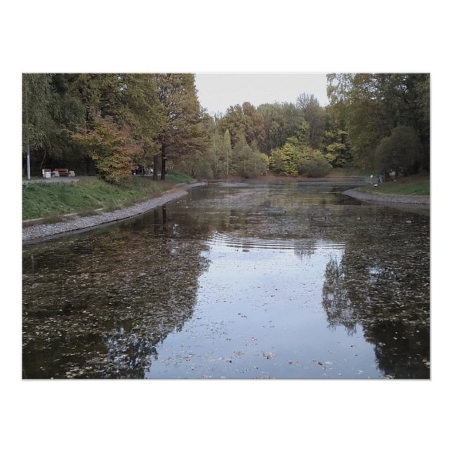 Póster Lago Tranquilo de Outono – Edição Escandinava (Frente)