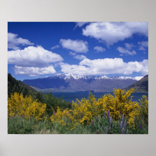Póster Lago Wakatipu e os Remarkables, Queenstown,