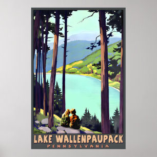 Poster Lago Wallenpaupack Pensilvânia Poconos Viagem