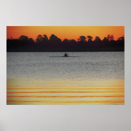 Poster Lago Wendouree Calmo Antes do Anoitecer