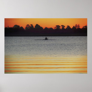 Poster Lago Wendouree Calmo Antes do Anoitecer