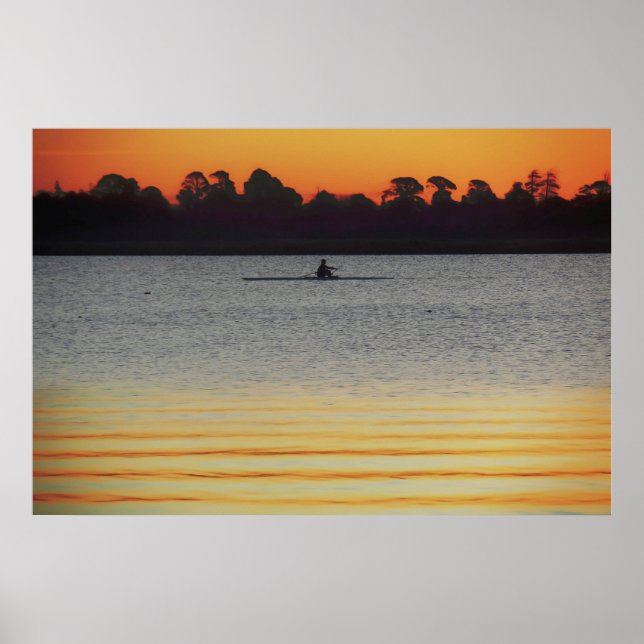 Poster Lago Wendouree Calmo Antes do Anoitecer (Frente)