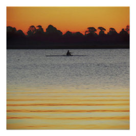 Póster Lago Wendouree Calmo Antes do Anoitecer