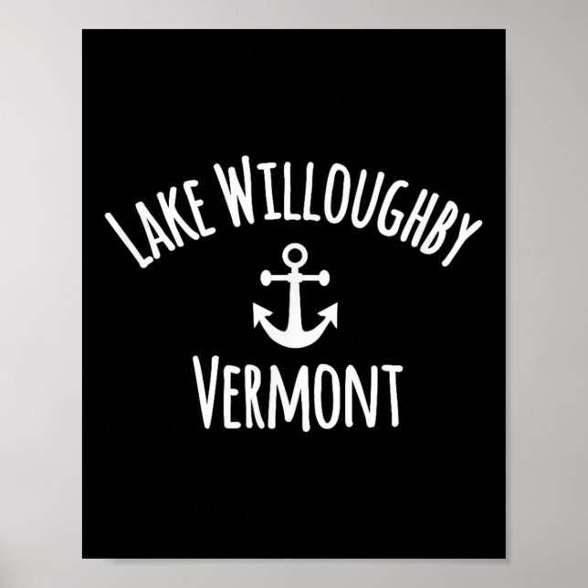 Poster Lago Willoughby Vermont Vela Barco Náutico B (Frente)