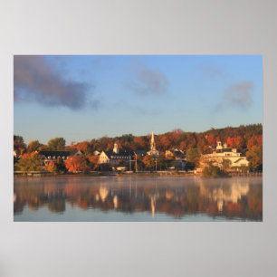Poster Lago Winnipesaukee Meredith Autumn Morning