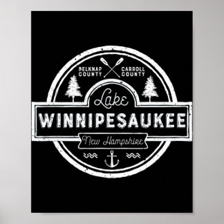 Poster Lago Winnipesaukee New Hampshire Homens Mulheres C