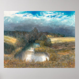 Póster lagoa de outono