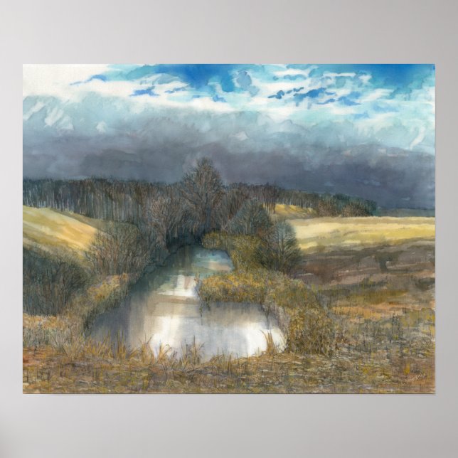Póster lagoa de outono (Frente)