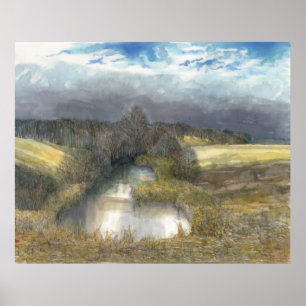 Poster lagoa de outono