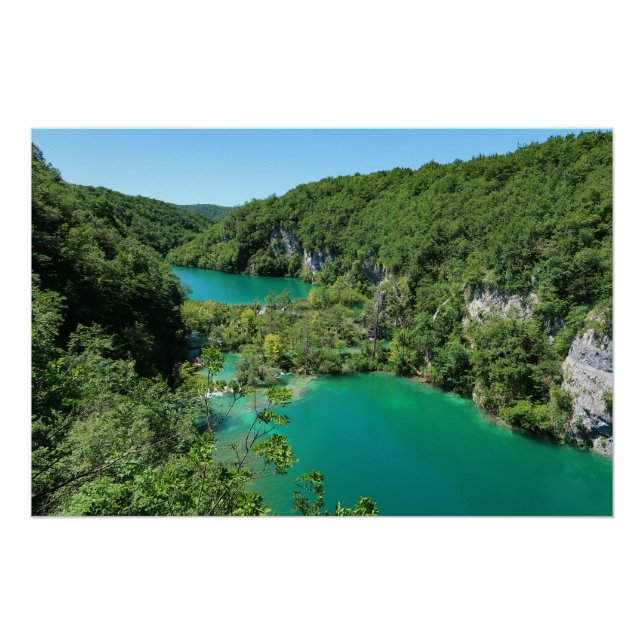 Póster Lagos de Plitvice Croácia (Frente)