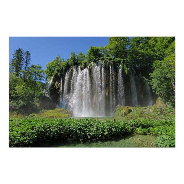 Póster Lagos de Plitvice Croácia (Frente)