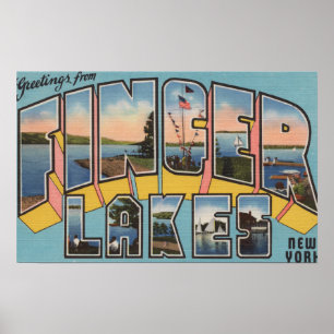 Póster Lagos finger, New York - grandes cenas da letra