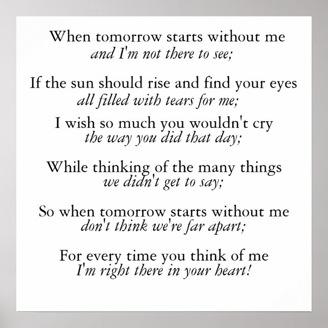 Poster lágrimas (Frente)