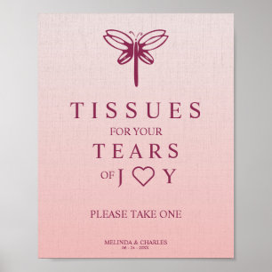 Poster Lágrimas de alegria pelo casamento com Burgundy Dr