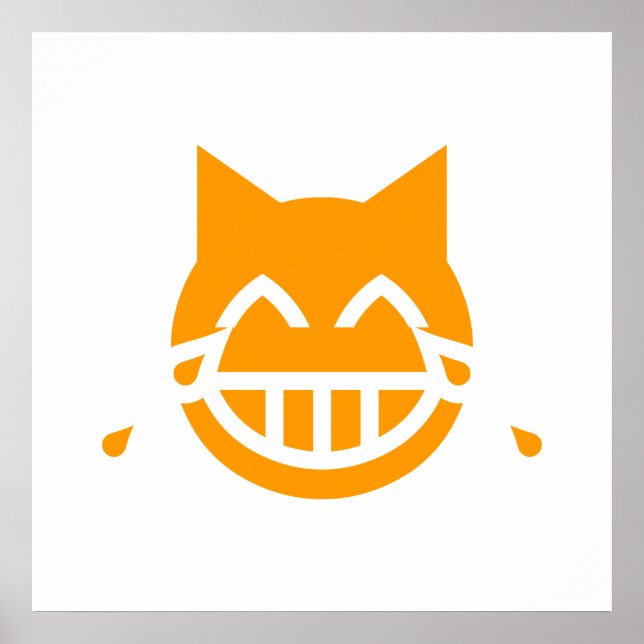 Póster Lágrimas de Joy Emoji Cat (Frente)