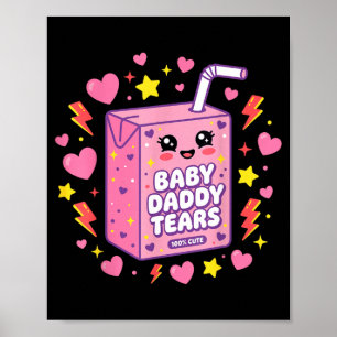 Poster Lágrimas de Papai Bebê Kawaii Caixa de Suco Fofo E