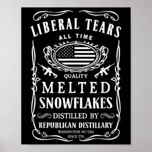 Poster Lágrimas Liberal Mostram Conservador Republicano E