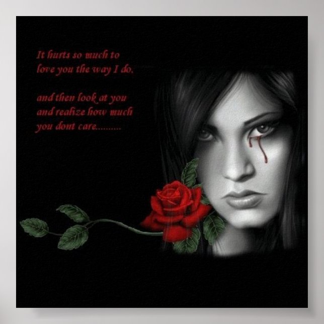 Póster Lágrimas sangrentas (Frente)