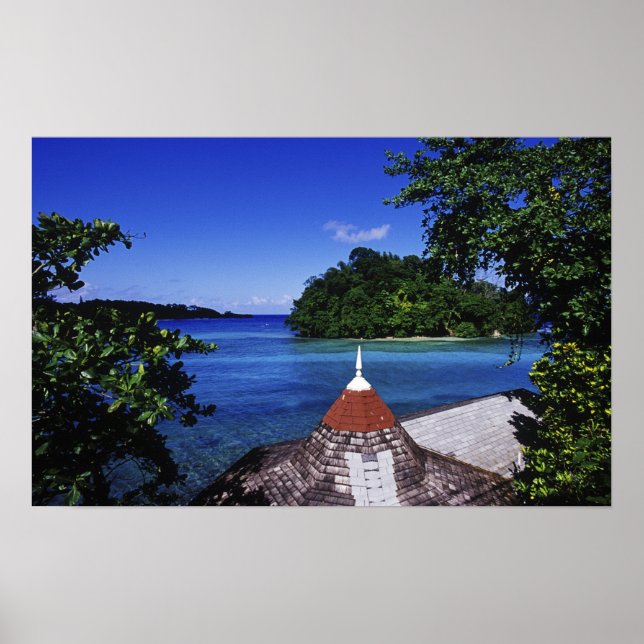 Póster Laguna Azul, Port Antonio, Jamaica (Frente)