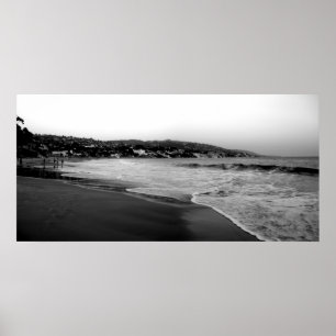 Póster Laguna Beach B&W