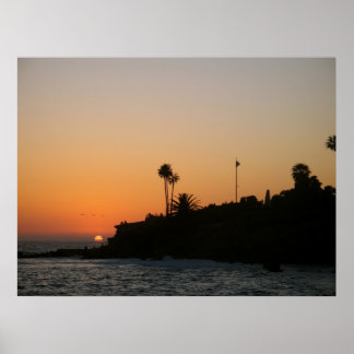 Póster Laguna Beach Sunset Foto Cênica