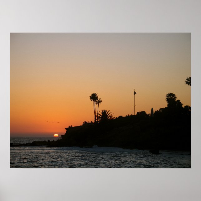 Póster Laguna Beach Sunset Foto Cênica (Frente)