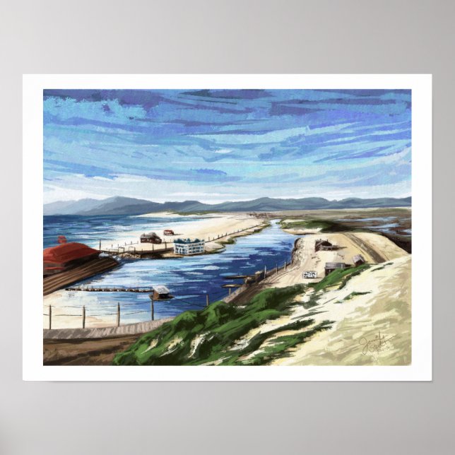 Poster Laguna Playa del Rey. Aquarela de Jenn Street (Frente)